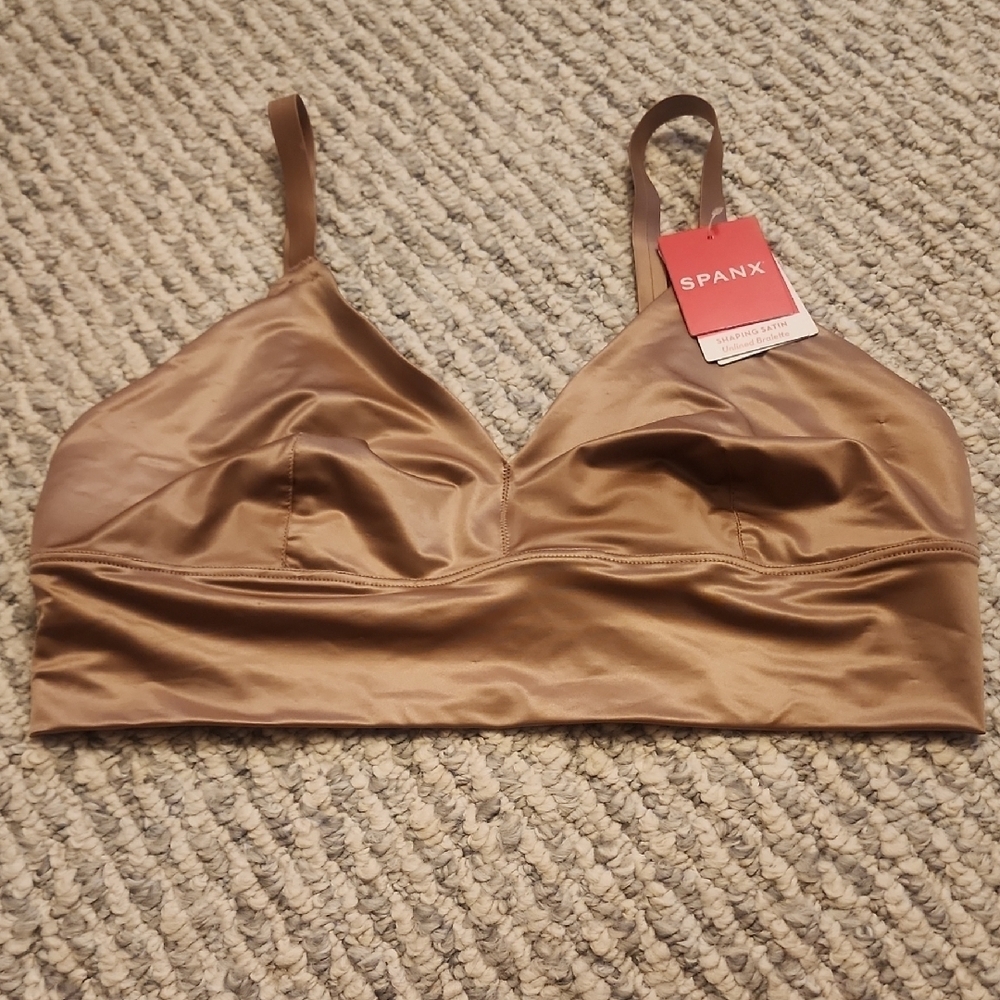 SPANX Shaping Satin Unlined Bralette Size L